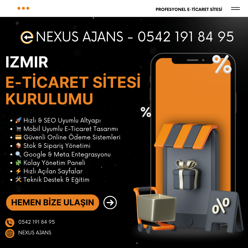 İzmir E-Ticaret Sitesi Kurulumu ve Tasarımı