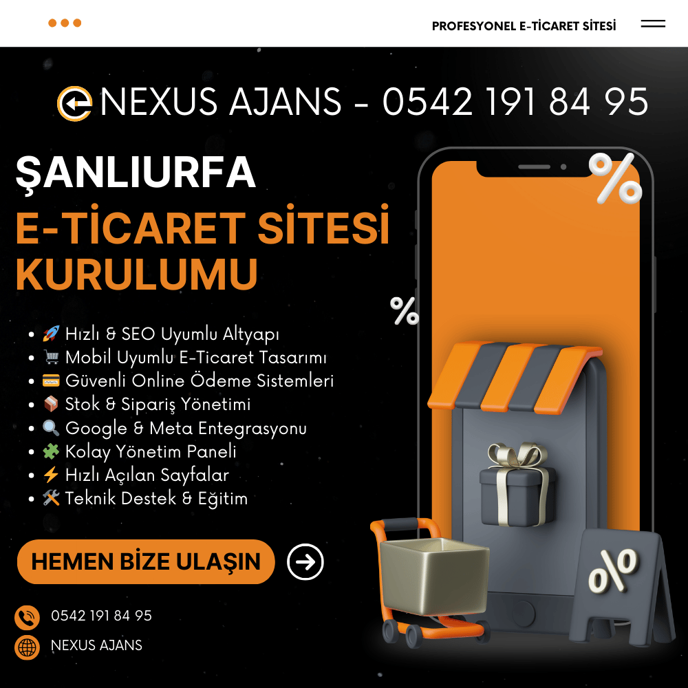 Şanlıurfa E-Ticaret Sitesi Kurulumu