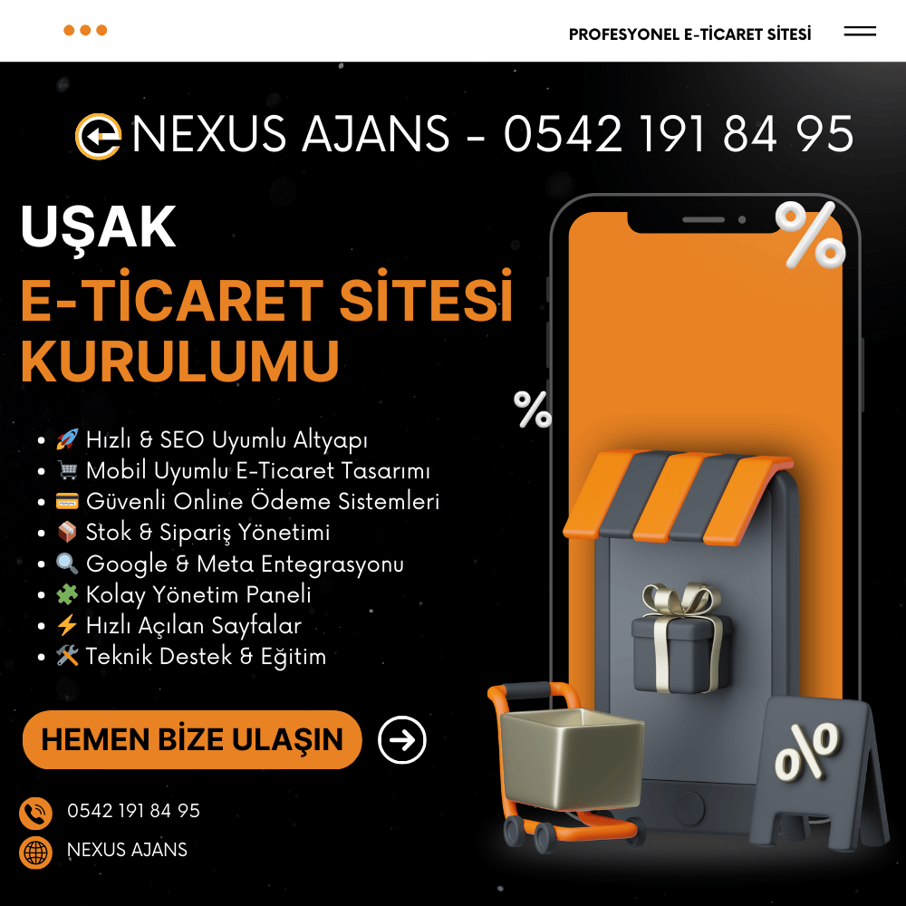 Uşak E-Ticaret Sitesi Kurulumu